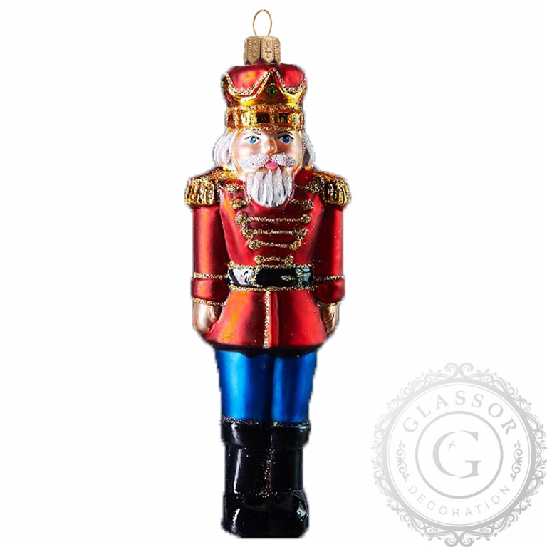 Vánoční figurka král červený