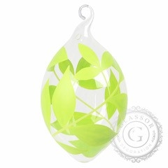 Vajíčko s dekorom zelených listov 