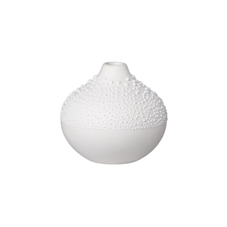 Porcelánová váza biela s kvapkami