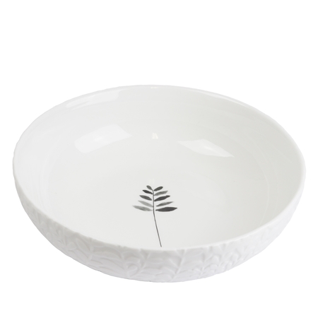 Porcelánová miska s lístkami plytká