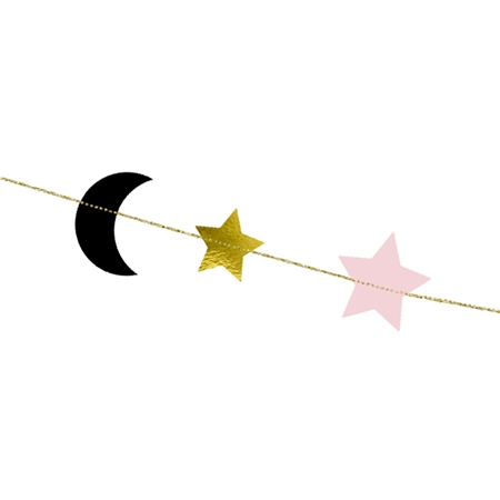 Girlanda hviezdičky a mesiačik