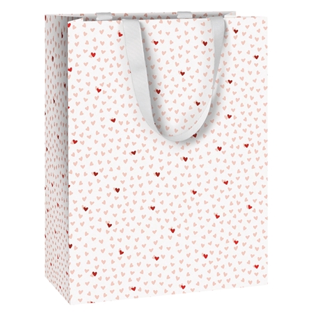 Darčeková taška s dekorom drobných srdiečok