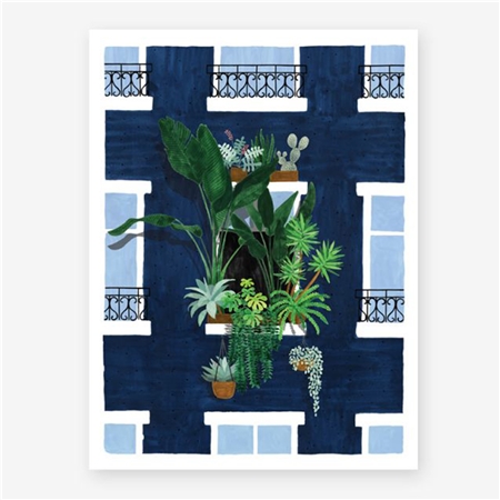Plagát – balkón plný kvetín