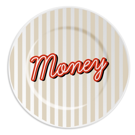 Porcelánový tanierik „Money“