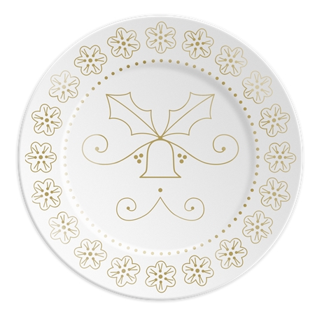Porcelánový tanierik so zlatým zvončekom