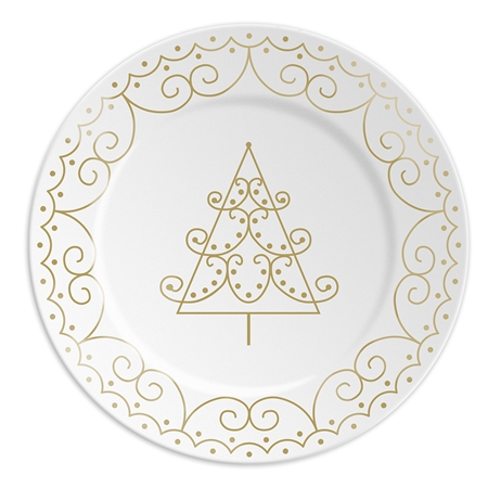 Porcelánový tanierik so zlatým stromčekom