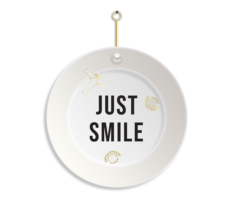 Luxusní závěsný talíř Just smile