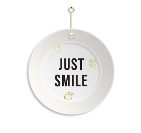 Luxusný závesný tanier Just smile