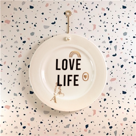 Luxusný závesný tanier Love life
