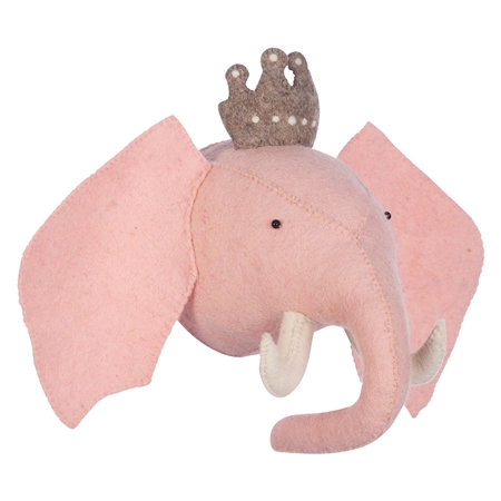 Nástenná dekorácia ružová slonia princezná