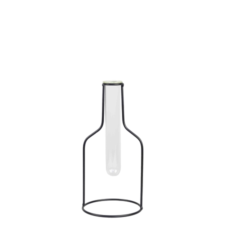 Dizajnová váza – skúmavka s kovovým stojančekom veľ. S
