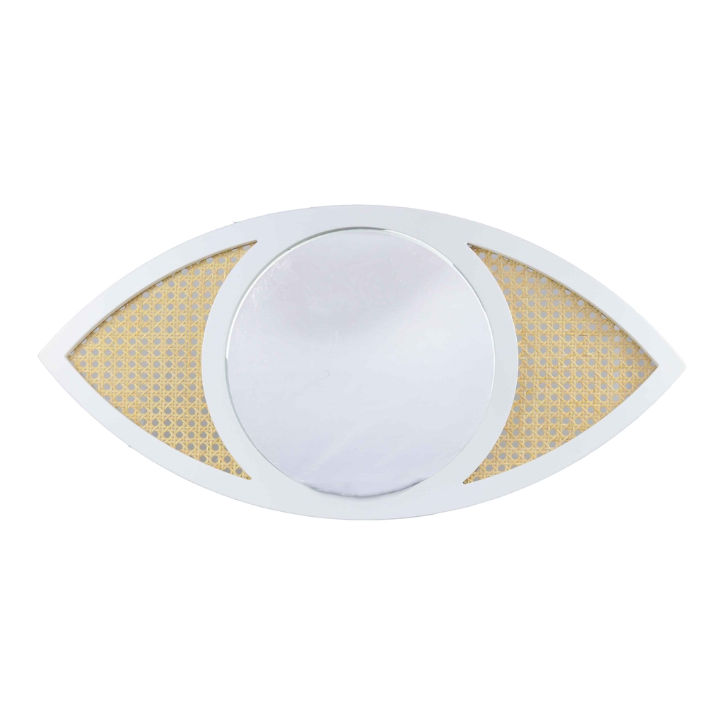 Zrcadlo designové oko bílé