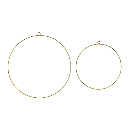 Dekoratívne zlaté kruhy, súprava 2 ks