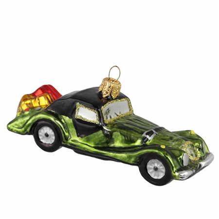 Vianočná ozdoba autíčko s darčekmi