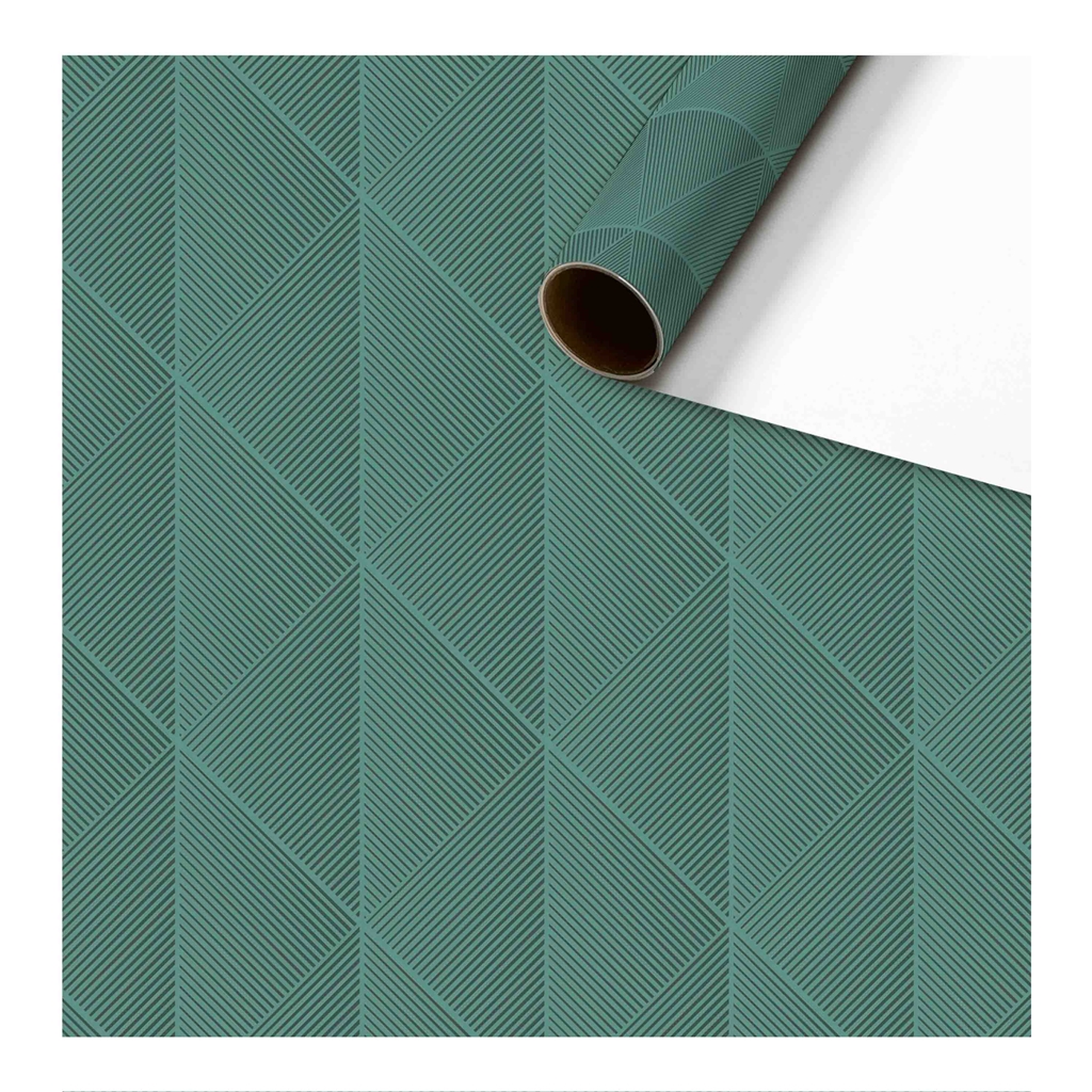 Balicí papír role tyrkysový s proužky