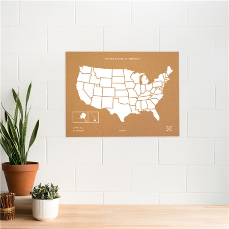 Nástenná korková mapa – USA XL