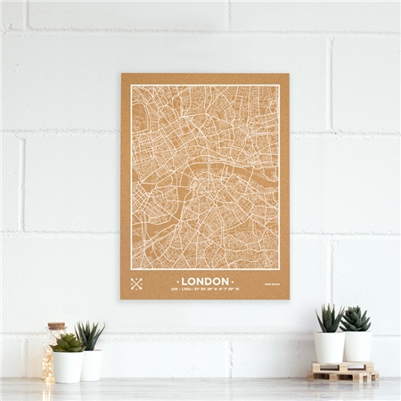 Nástenná korková mapa – Londýn L