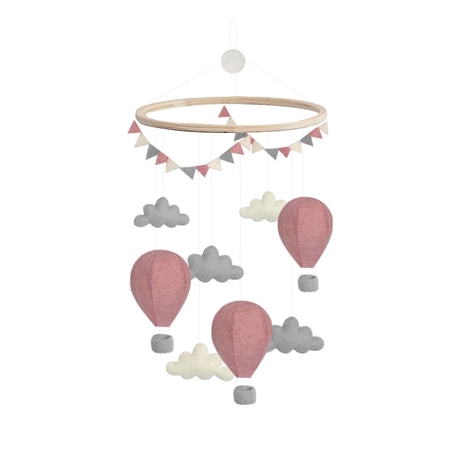 Kolotoč nad postieľku – pastelové balóniky