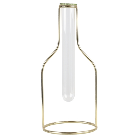 Dizajnová váza – skúmavka so zlatým stojančekom, veľ. XL