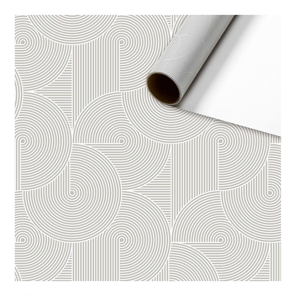 Krémový baliaci papier s geometrickým ornamentom