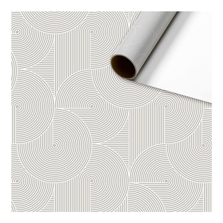 Krémový baliaci papier s geometrickým ornamentom