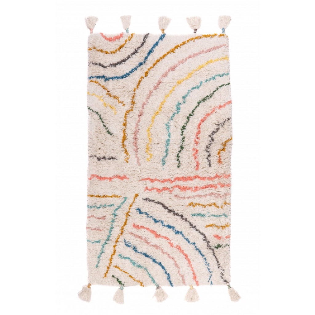 Farebný bavlnený koberec