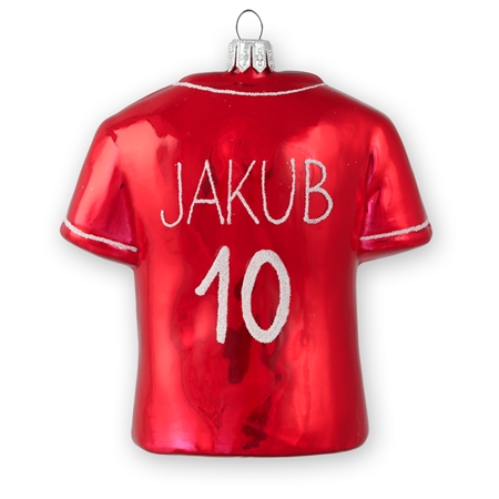Futbalový dres s menom červený