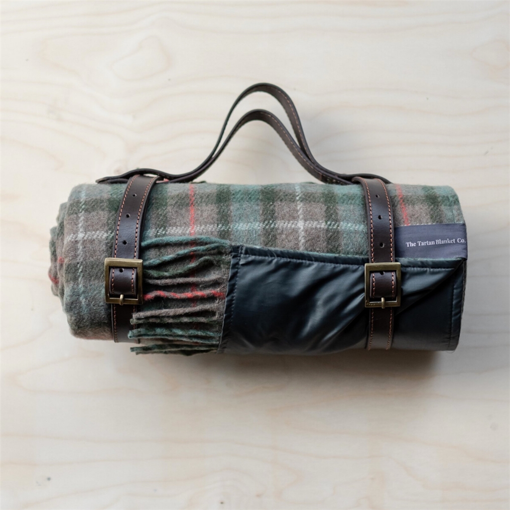 Vlnená pikniková deka skotský tartan