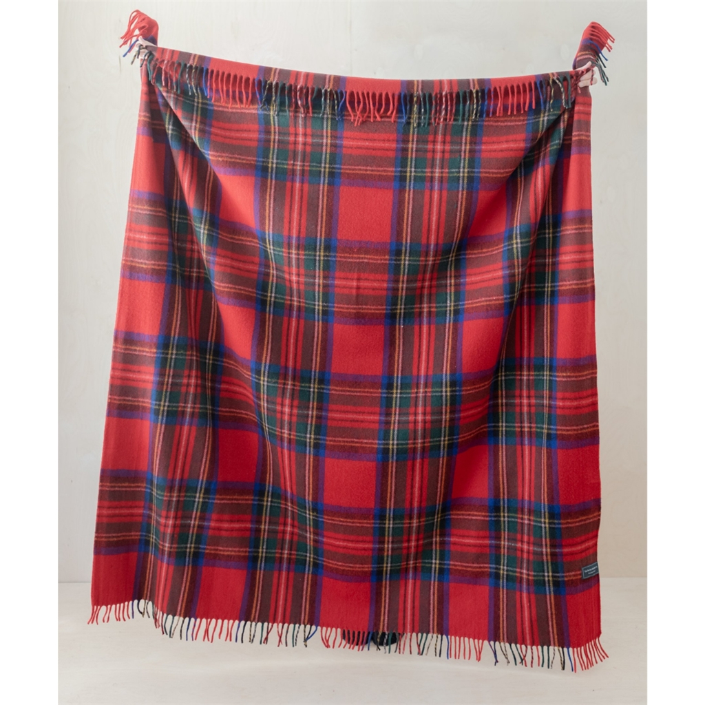 Vlnená deka veľká vianočný tartan