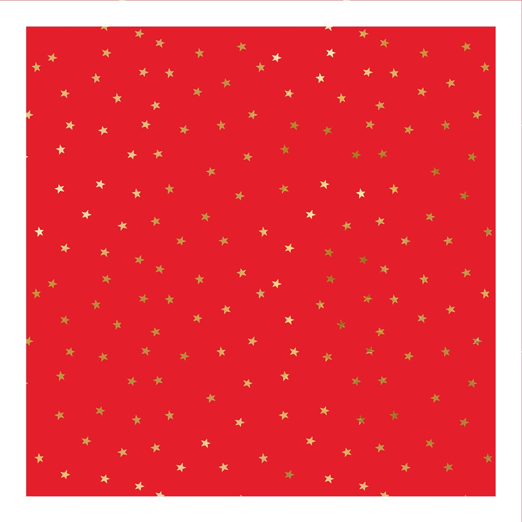 Baliaci papier červený so zlatými hviezdičkami