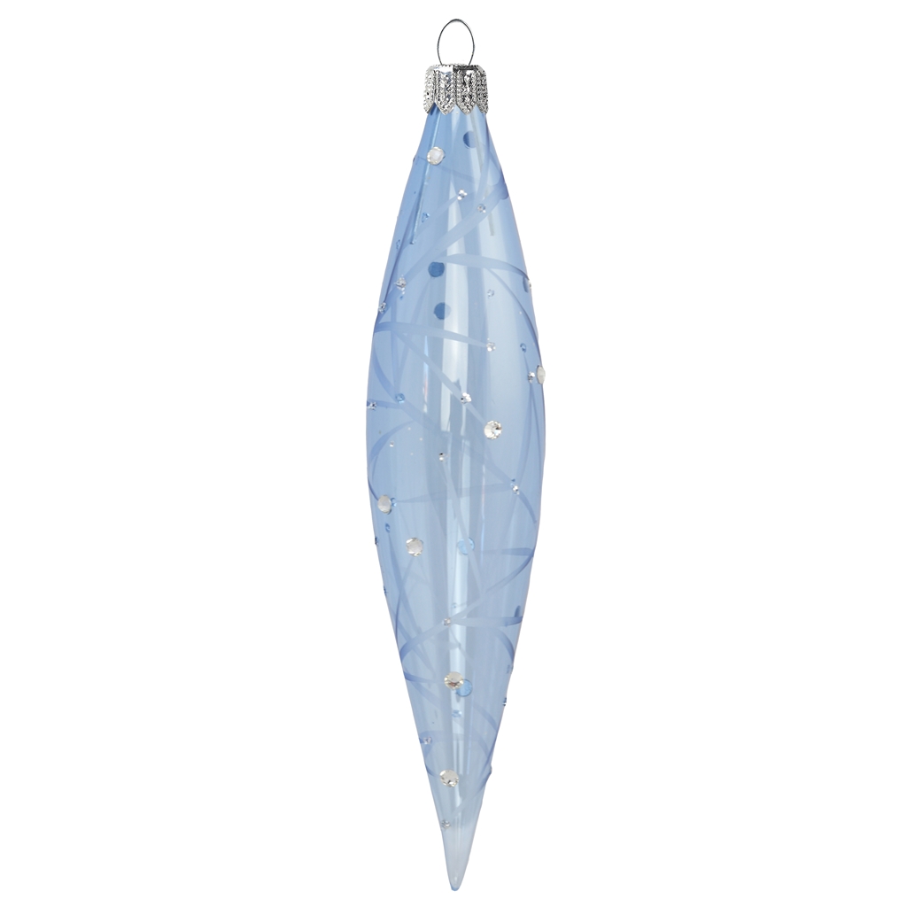 Úzká raketa světle modrá s dekorem jemných větviček
