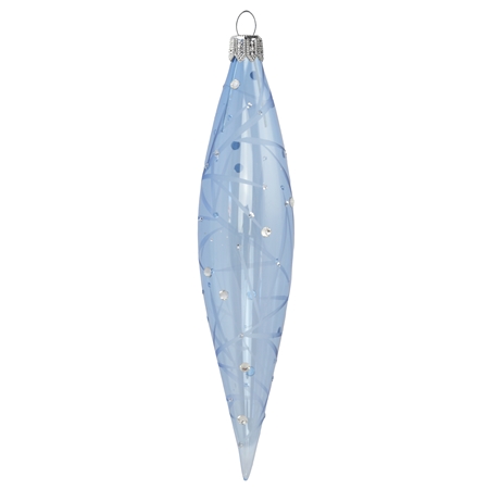 Úzká raketa světle modrá s dekorem jemných větviček
