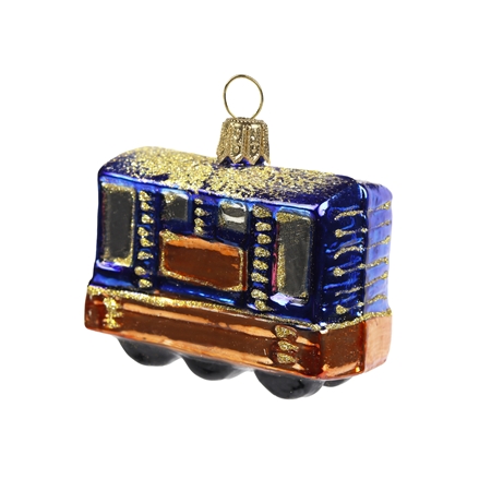 Vianočná ozdoba – vagón modrý