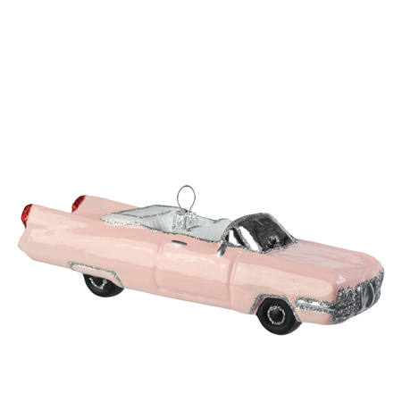 Sklenené auto ružové cabrio