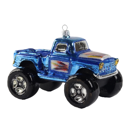 Vianočná dekorácia monster Truck modrý