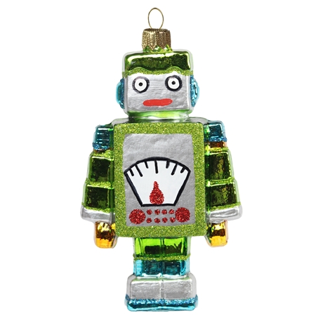 Vianočná figúrka robot farebný