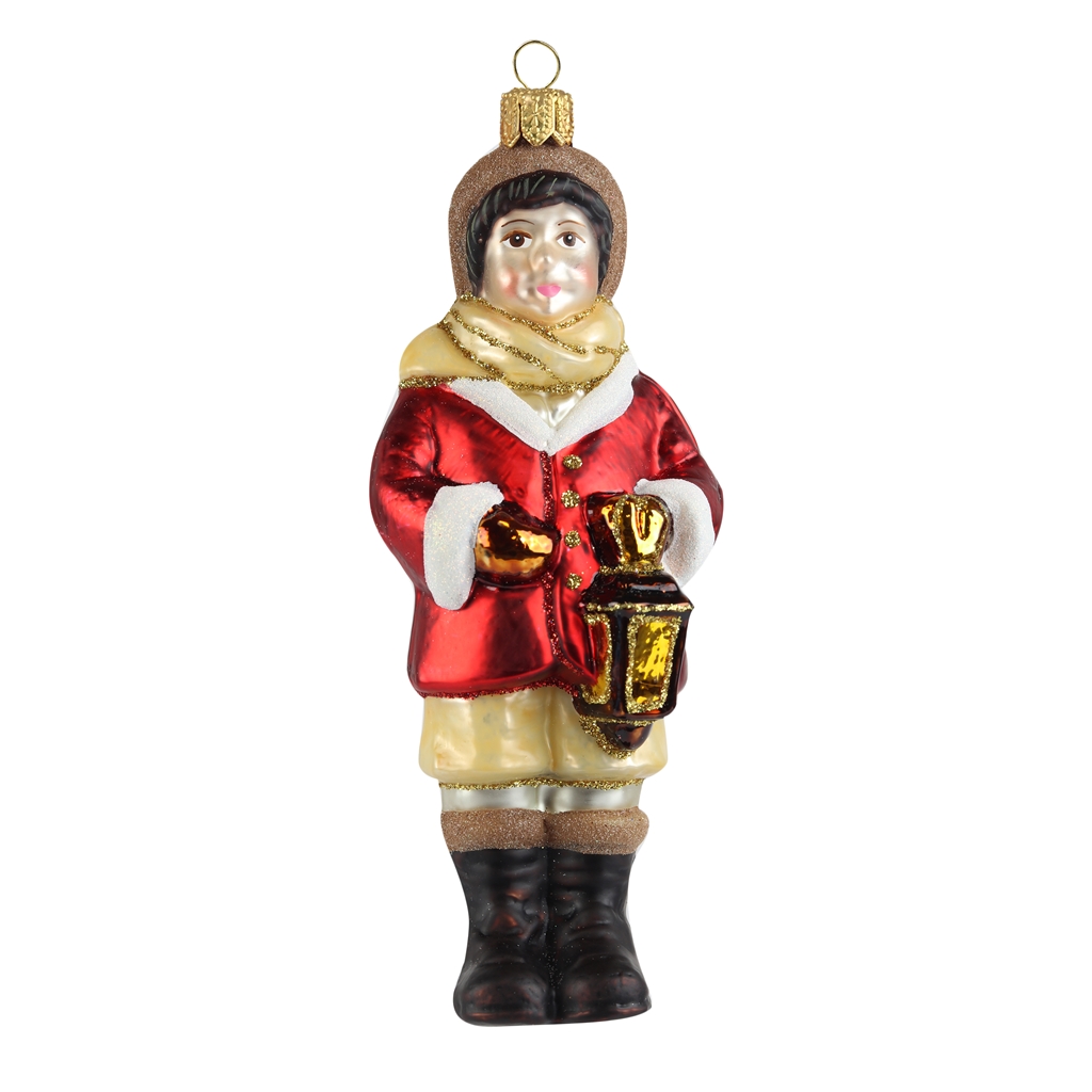 Vánoční figurka panáček s lucernou