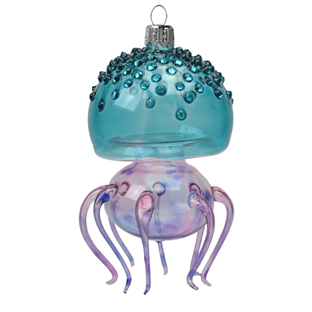 Sklenená ozdoba morská medúza