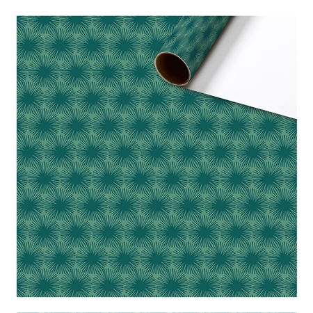 Baliaci papier tmavo zelený s dekorom hviezd