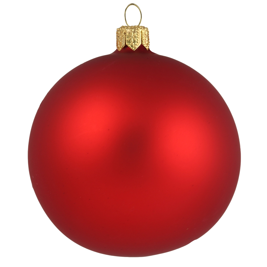 Vánoční koule červená mat
