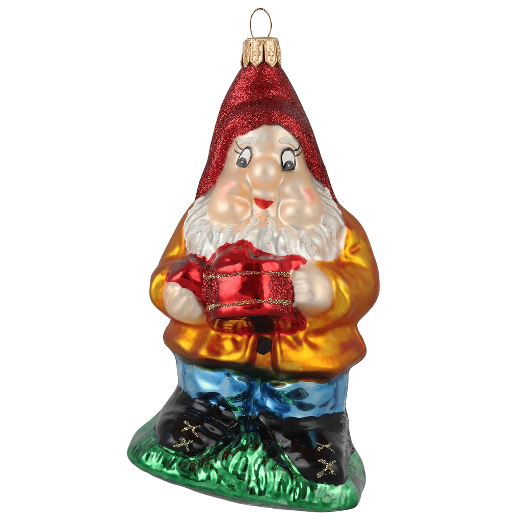 Vánoční figurka trpaslík s konvičkou