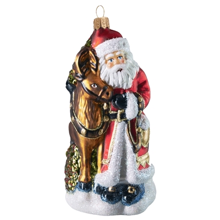 Vánoční figurka Santa se sobem