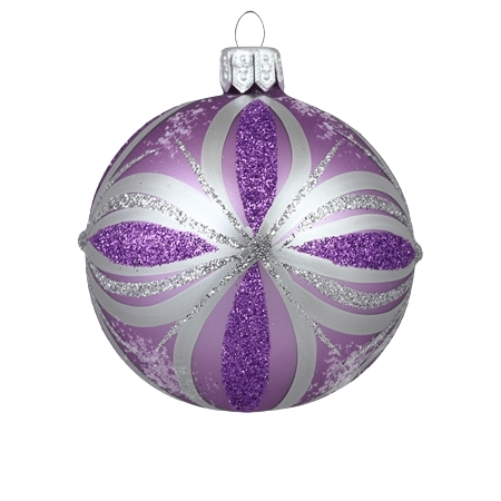 Vianočná banka fialová so strieborným dekorom