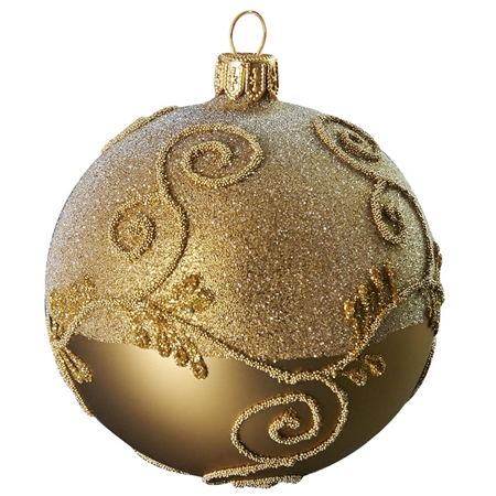 Vianočná guľa zlatá ornamenty