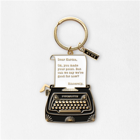 Kľúčenka s retro písacím strojom