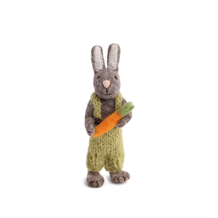 Plstený zajačik sivý v nohaviciach malý