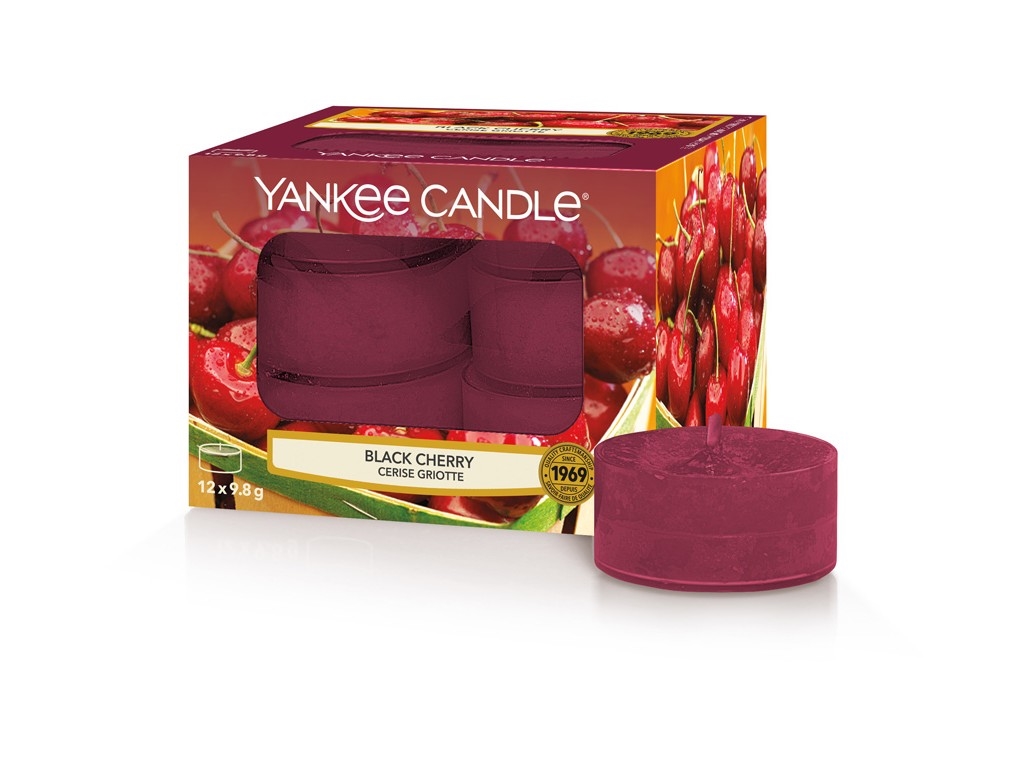 Vonné čajové sviečky Yankee Candle BLACK CHERRY