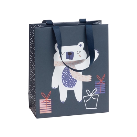 Darčeková taška modrá s medvedíkom