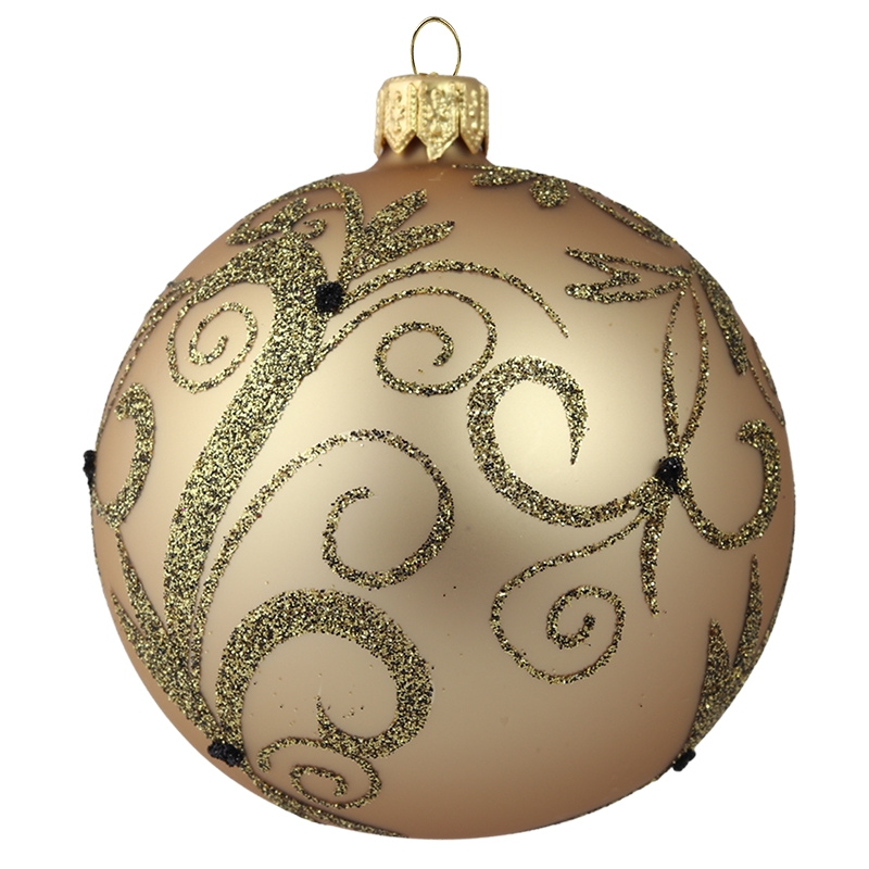 Vianočná guľa zlatá dekor