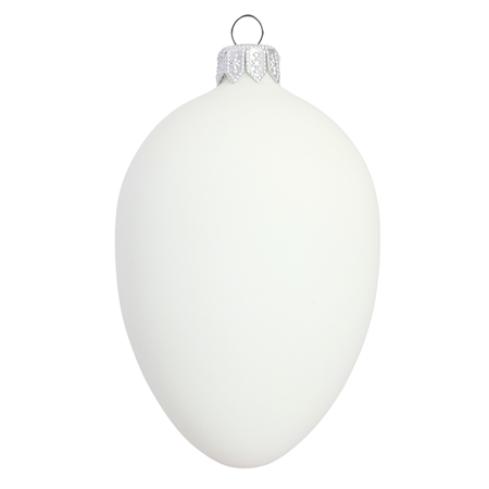 Sklenené vajíčko biele matné